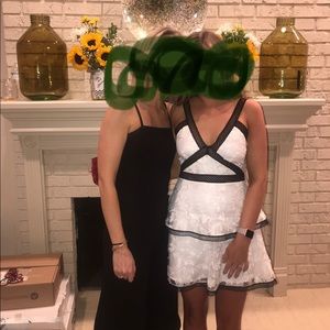 White floral embellished dress